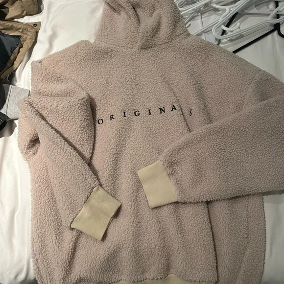 Jack & Jones Cream Sherpa Hoodie - Picture 2 of 3